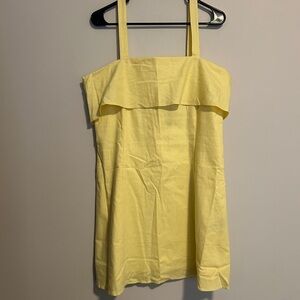 New! Banana Republic Linen Size 12 Sunny Yellow Cotton Dress NWT